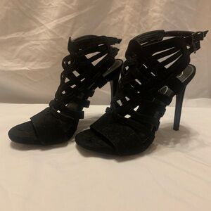 Jessica Simpson Black Strappy Heels